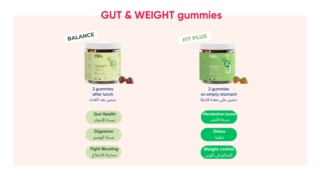 BALANCE and FIT PLUS GUMMIES for Gut Health, Digestion, Metabolism Boost, and Weight Control